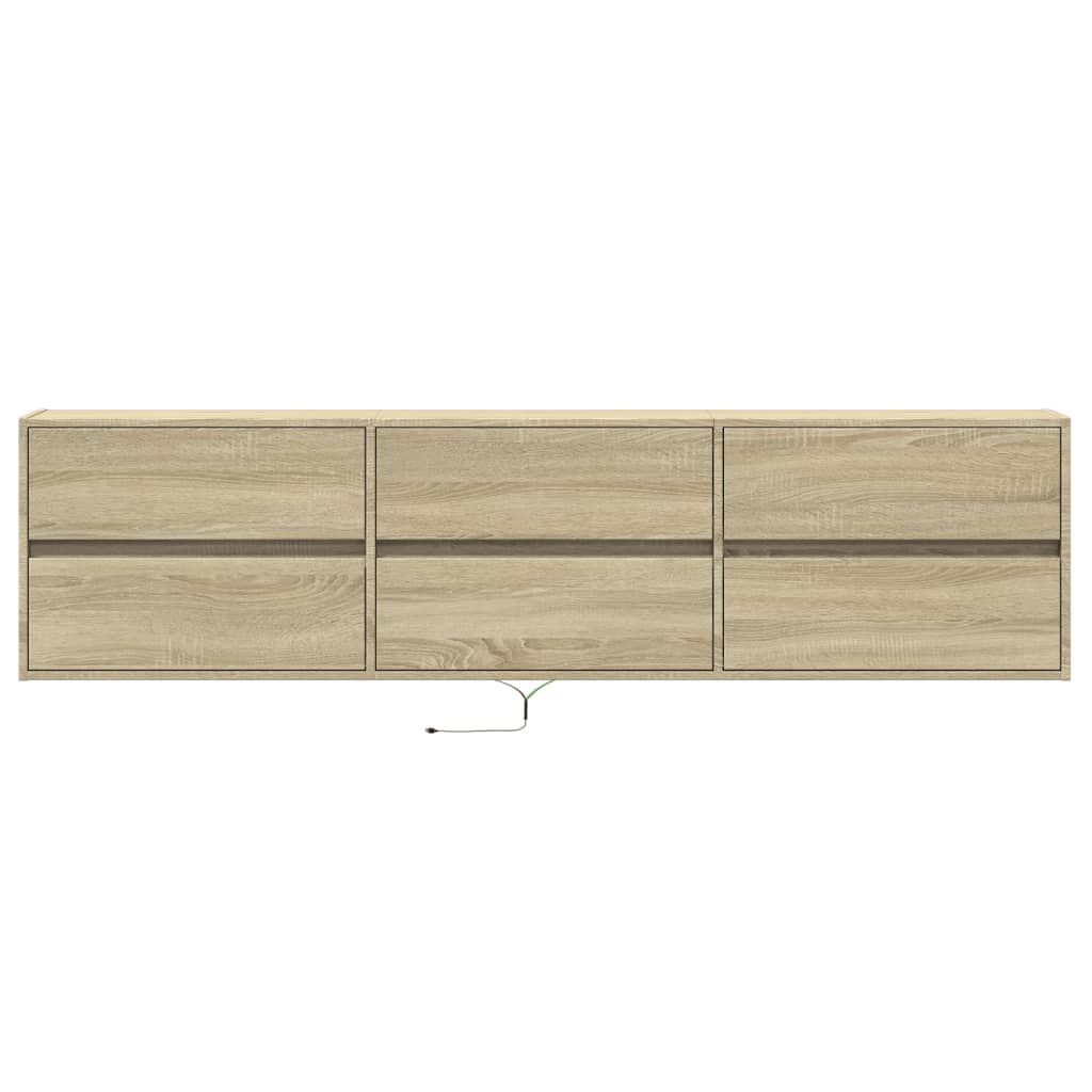 TV-Møbel Sonoma Eik TV-benk med LED 180x31x45 cm