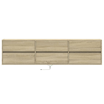 TV-Møbel Sonoma Eik TV-benk med LED 180x31x45 cm