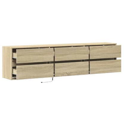 TV-Møbel Sonoma Eik TV-benk med LED 180x31x45 cm