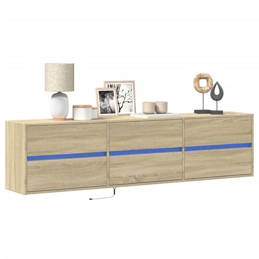 TV-Møbel Sonoma Eik TV-benk med LED 180x31x45 cm