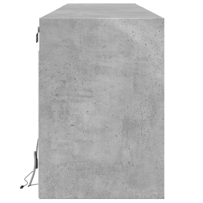 TV-Møbel Betonggrå TV-benk med LED-lys 180x31x45 cm
