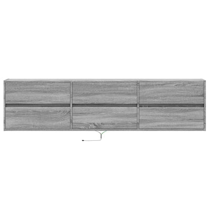 TV-Møbel Sonoma Grå TV-benk med LED 180x31x45 cm