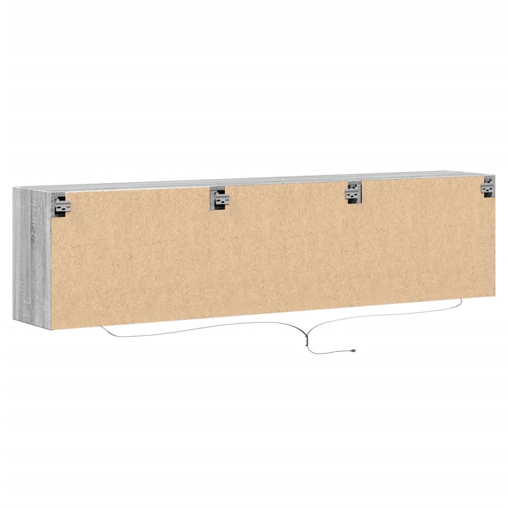 TV-Møbel Sonoma Grå TV-benk med LED 180x31x45 cm