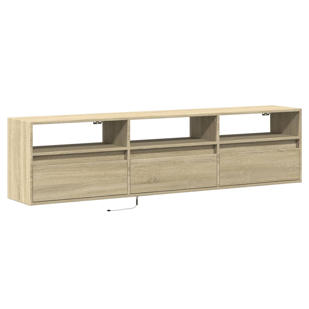 TV-Møbel Sonoma Eik TV-benk med LED 180x31x45 cm
