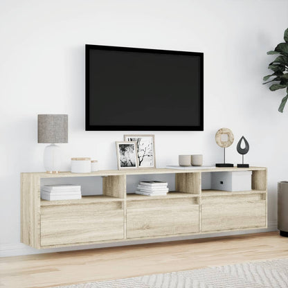 TV-Møbel Sonoma Eik TV-benk med LED 180x31x45 cm
