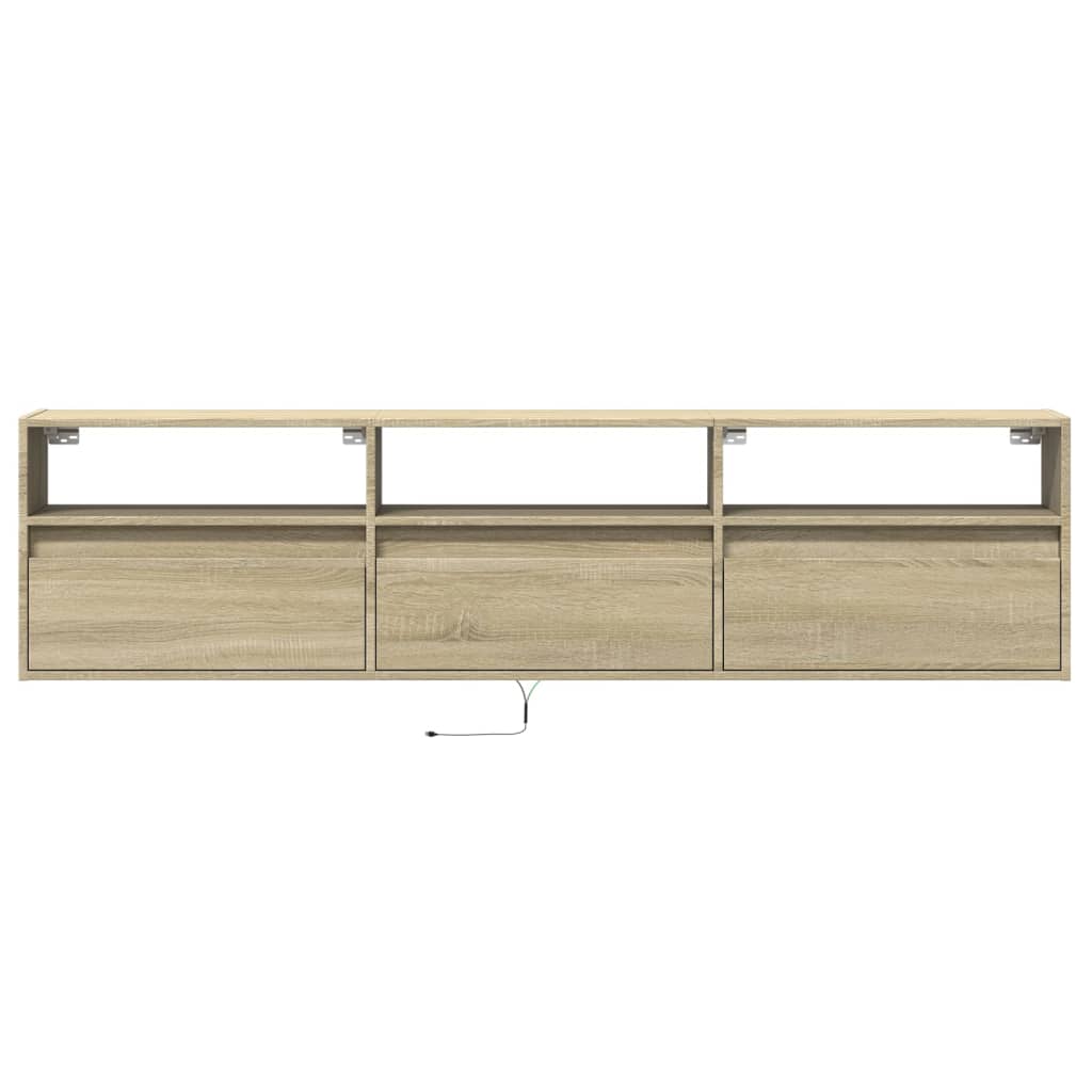 TV-Møbel Sonoma Eik TV-benk med LED 180x31x45 cm