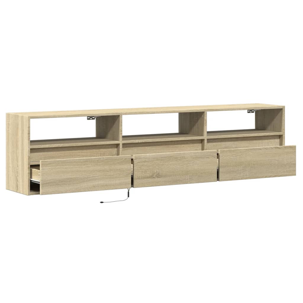 TV-Møbel Sonoma Eik TV-benk med LED 180x31x45 cm