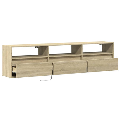 TV-Møbel Sonoma Eik TV-benk med LED 180x31x45 cm