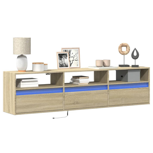 TV-Møbel Sonoma Eik TV-benk med LED 180x31x45 cm