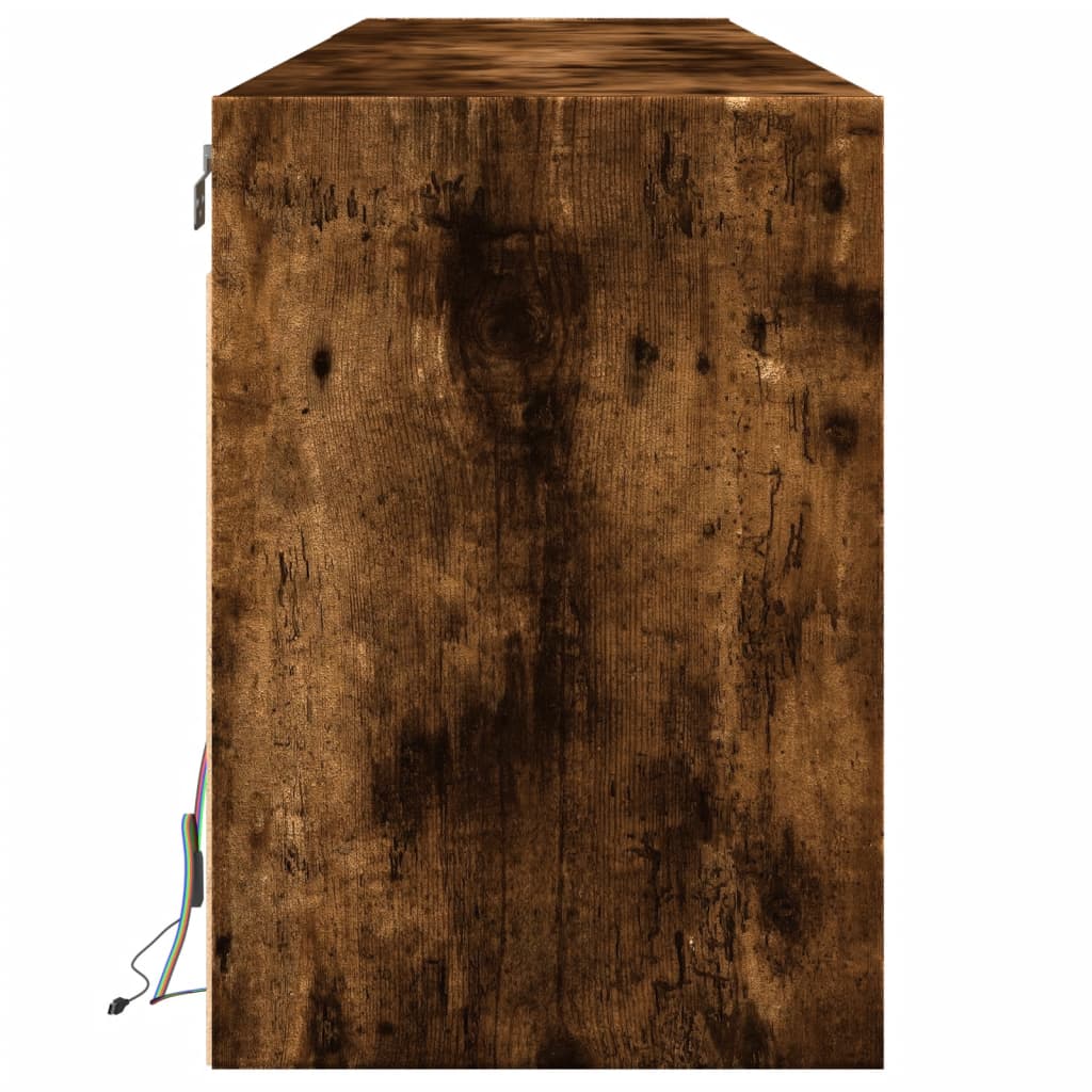 TV-Møbel Røkt EikTV-benk med LED 180x31x45 cm