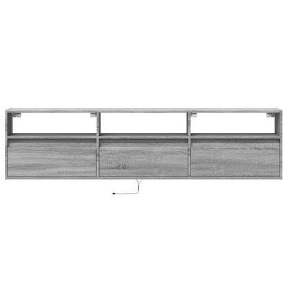 TV-Møbel Sonoma Grå TV-benk med LED 180x31x45 cm