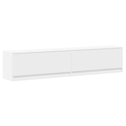 TV-Møbel Hvit TV-benk med LED 180x31x38 cm