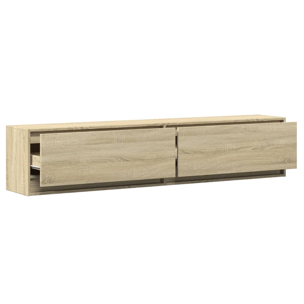 TV-Møbel Sonoma Eik TV-benk med LED 180x31x38 cm