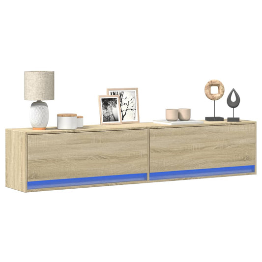 TV-Møbel Sonoma Eik TV-benk med LED 180x31x38 cm