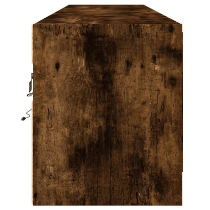 TV-Møbel Røkt EikTV-benk med LED 180x31x38 cm