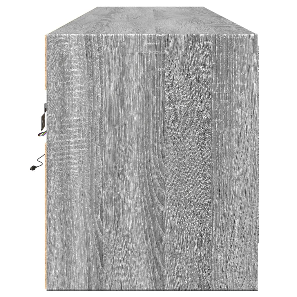 TV-Møbel Sonoma Grå TV-benk med LED 180x31x38 cm
