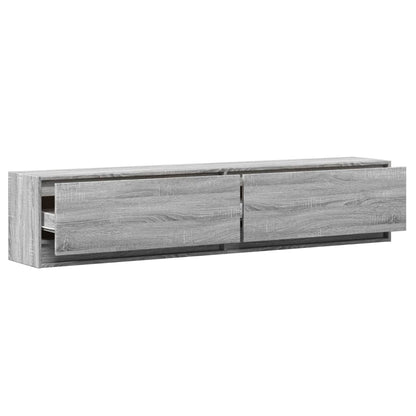 TV-Møbel Sonoma Grå TV-benk med LED 180x31x38 cm
