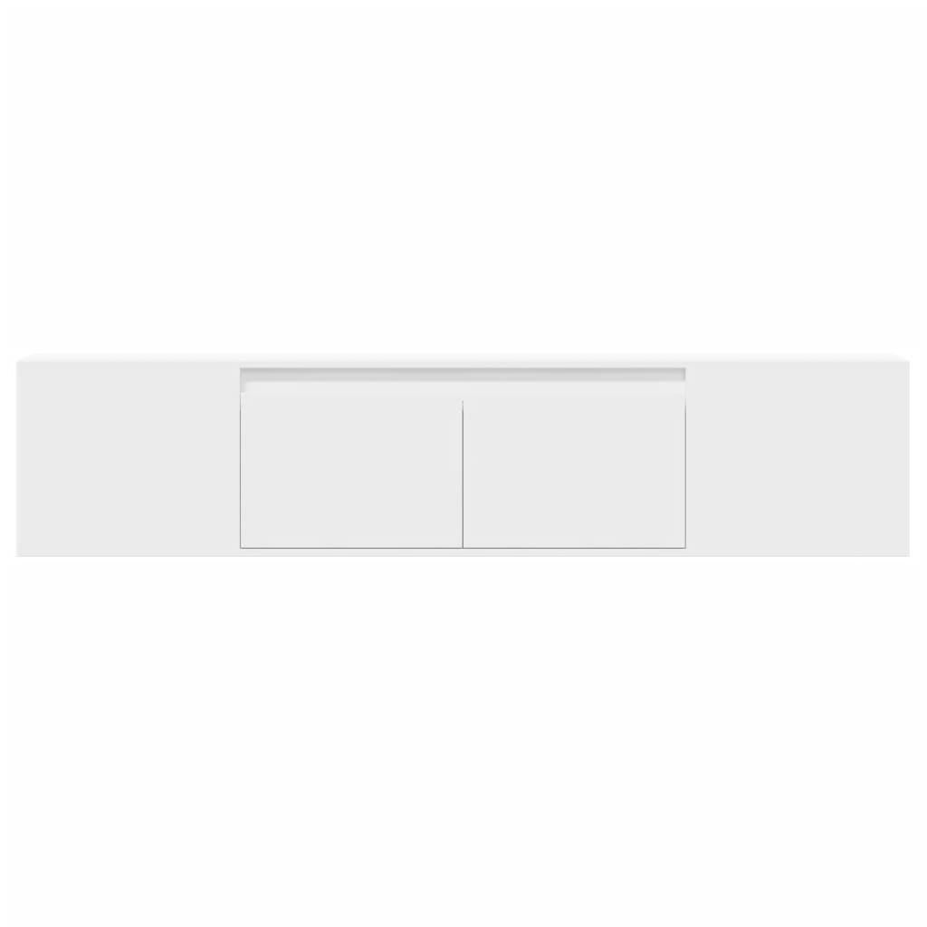 TV-Møbel Hvit TV-benk med LED 180x31x39,5 cm