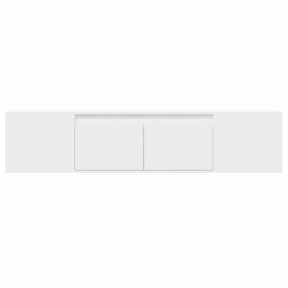 TV-Møbel Hvit TV-benk med LED 180x31x39,5 cm