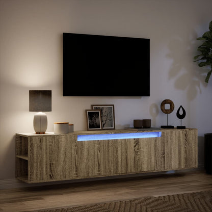 TV-Møbel Sonoma Eik TV-benk med LED 180x31x39,5 cm