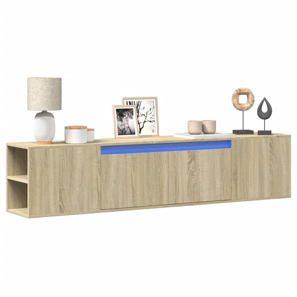 TV-Møbel Sonoma Eik TV-benk med LED 180x31x39,5 cm