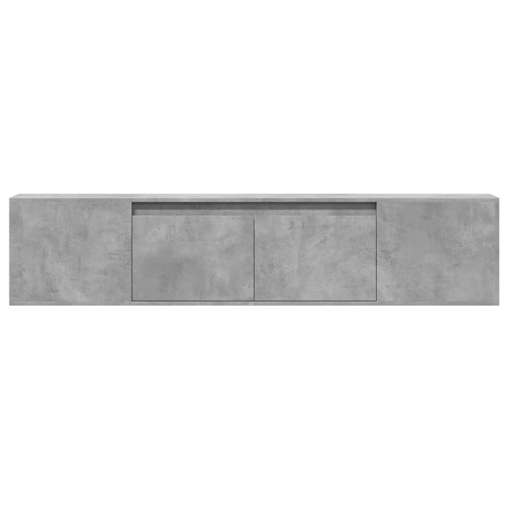 TV-Møbel Betonggrå TV-benk med LED 180x31x39,5 cm