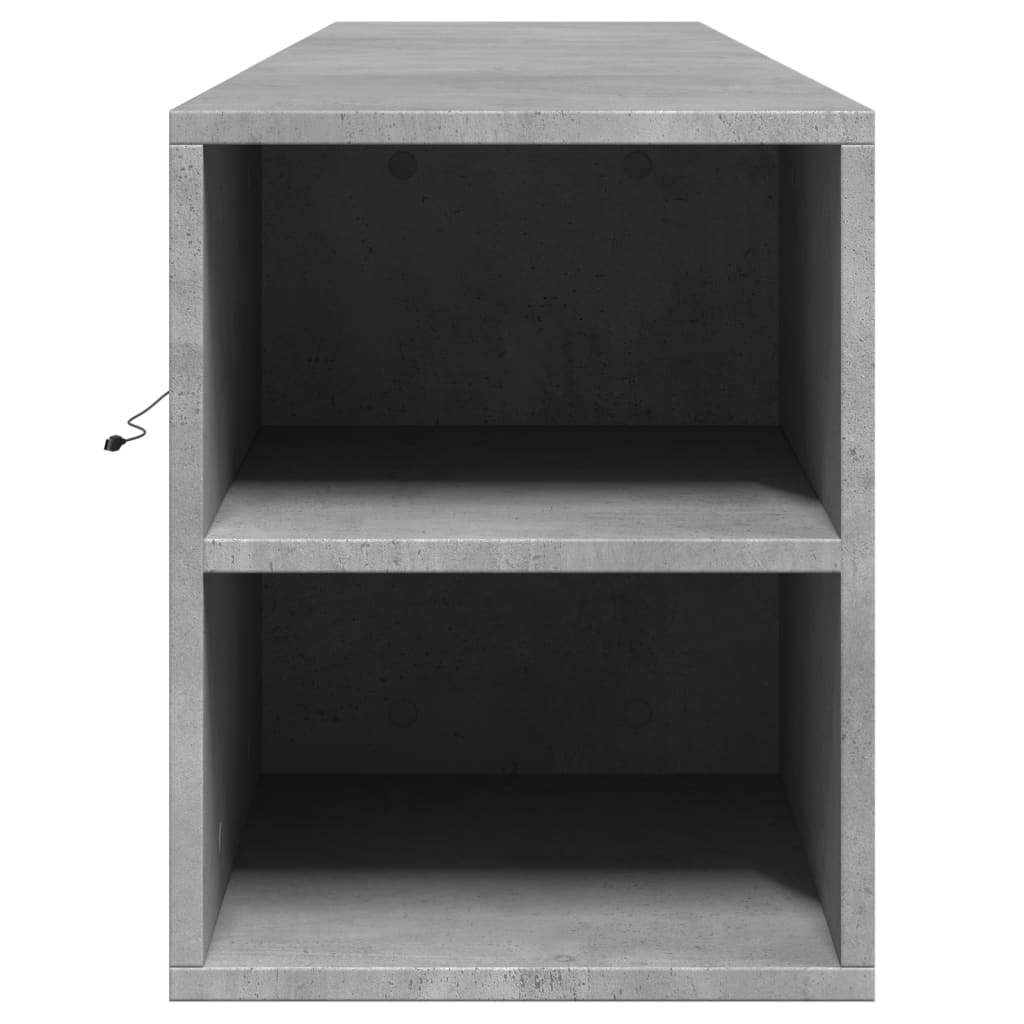 TV-Møbel Betonggrå TV-benk med LED 180x31x39,5 cm