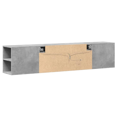 TV-Møbel Betonggrå TV-benk med LED 180x31x39,5 cm