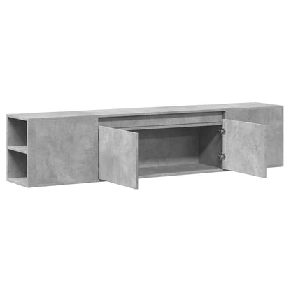 TV-Møbel Betonggrå TV-benk med LED 180x31x39,5 cm