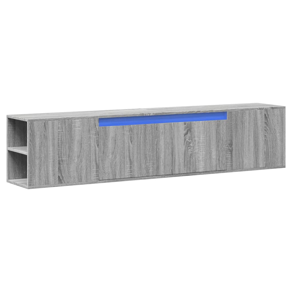 TV-Møbel Sonoma Grå TV-benk med LED 180x31x39,5 cm