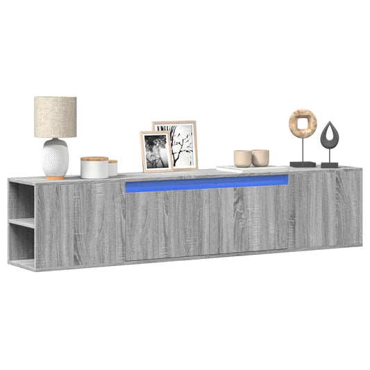 TV-Møbel Sonoma Grå TV-benk med LED 180x31x39,5 cm