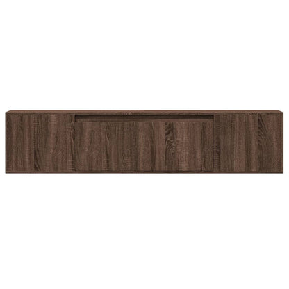 TV-Møbel Brun Eik Tre TV-benk med LED 180x31x39,5 cm