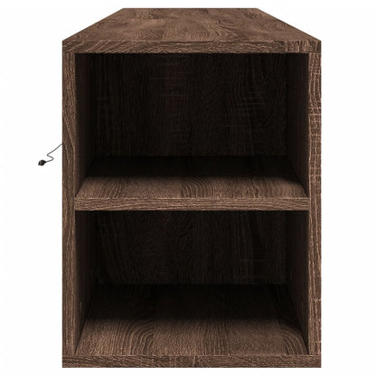 TV-Møbel Brun Eik Tre TV-benk med LED 180x31x39,5 cm
