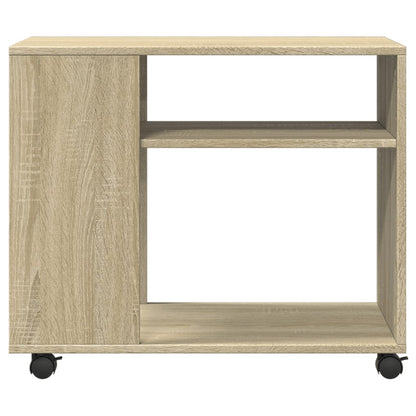 Sidebord Sonoma Eik med hjul 70x35x60 cm
