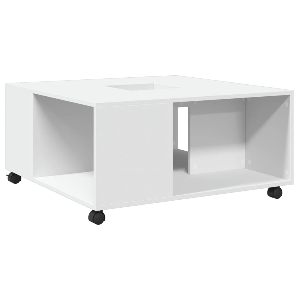 Salongbord Sofabord Hvit 80x80x40 cm