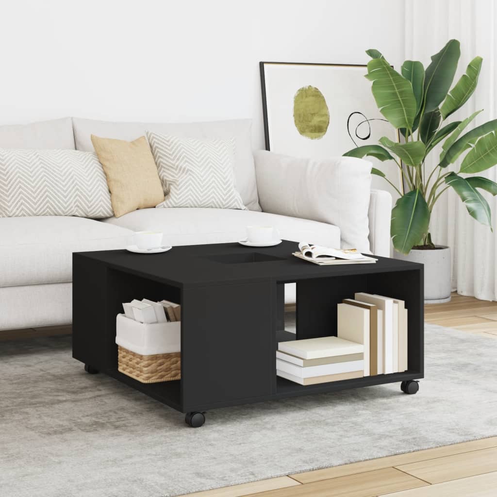 Salongbord Sofabord Svart 80x80x40 cm