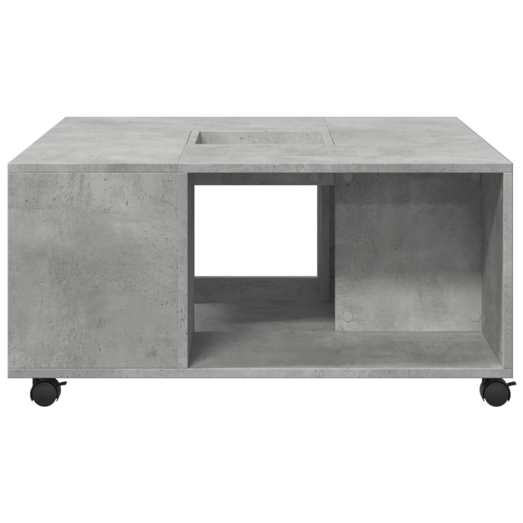 Salongbord Sofabord Betonggrå Grå 80x80x40 cm
