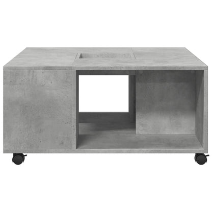 Salongbord Sofabord Betonggrå Grå 80x80x40 cm