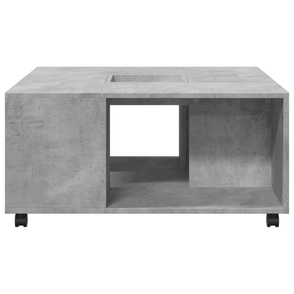 Salongbord Sofabord Betonggrå Grå 80x80x40 cm