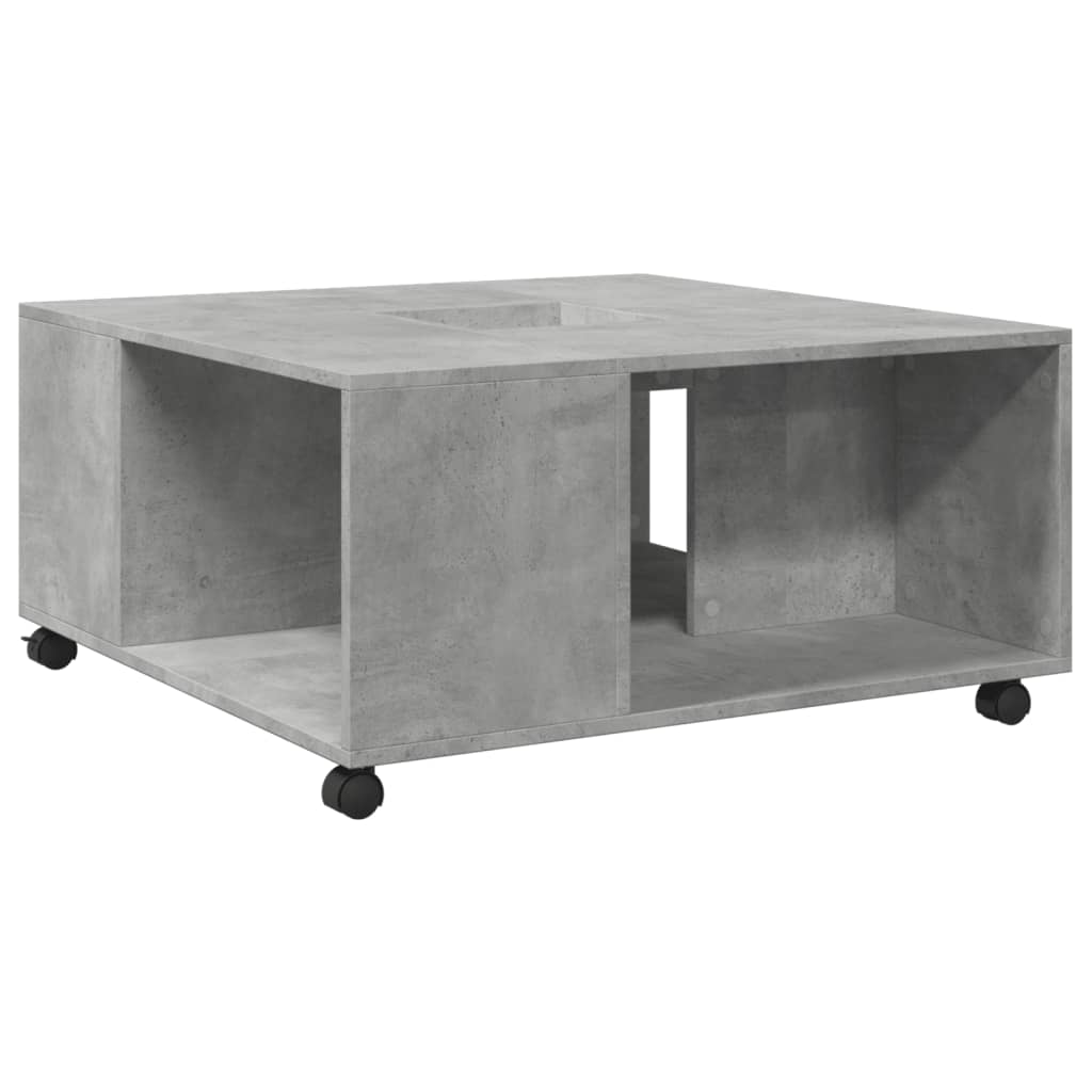 Salongbord Sofabord Betonggrå Grå 80x80x40 cm