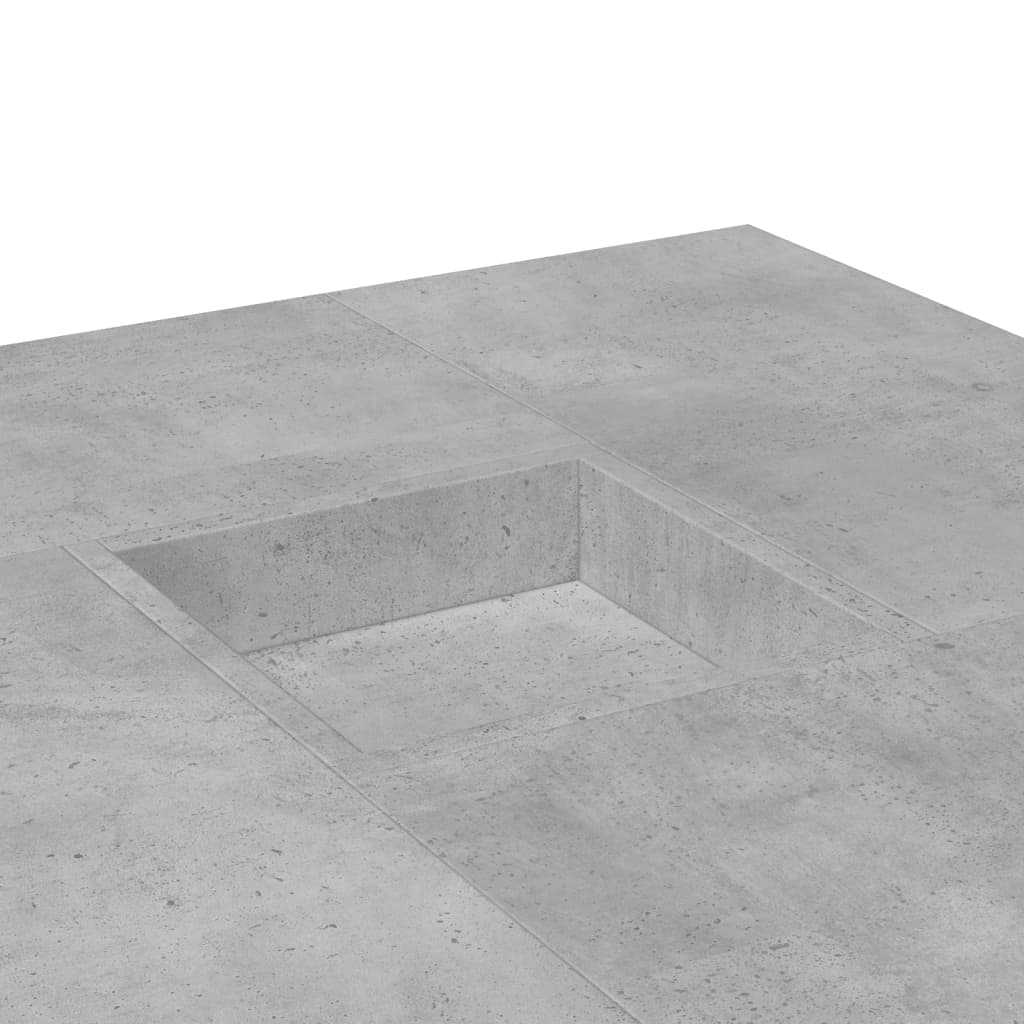 Salongbord Sofabord Betonggrå Grå 80x80x40 cm