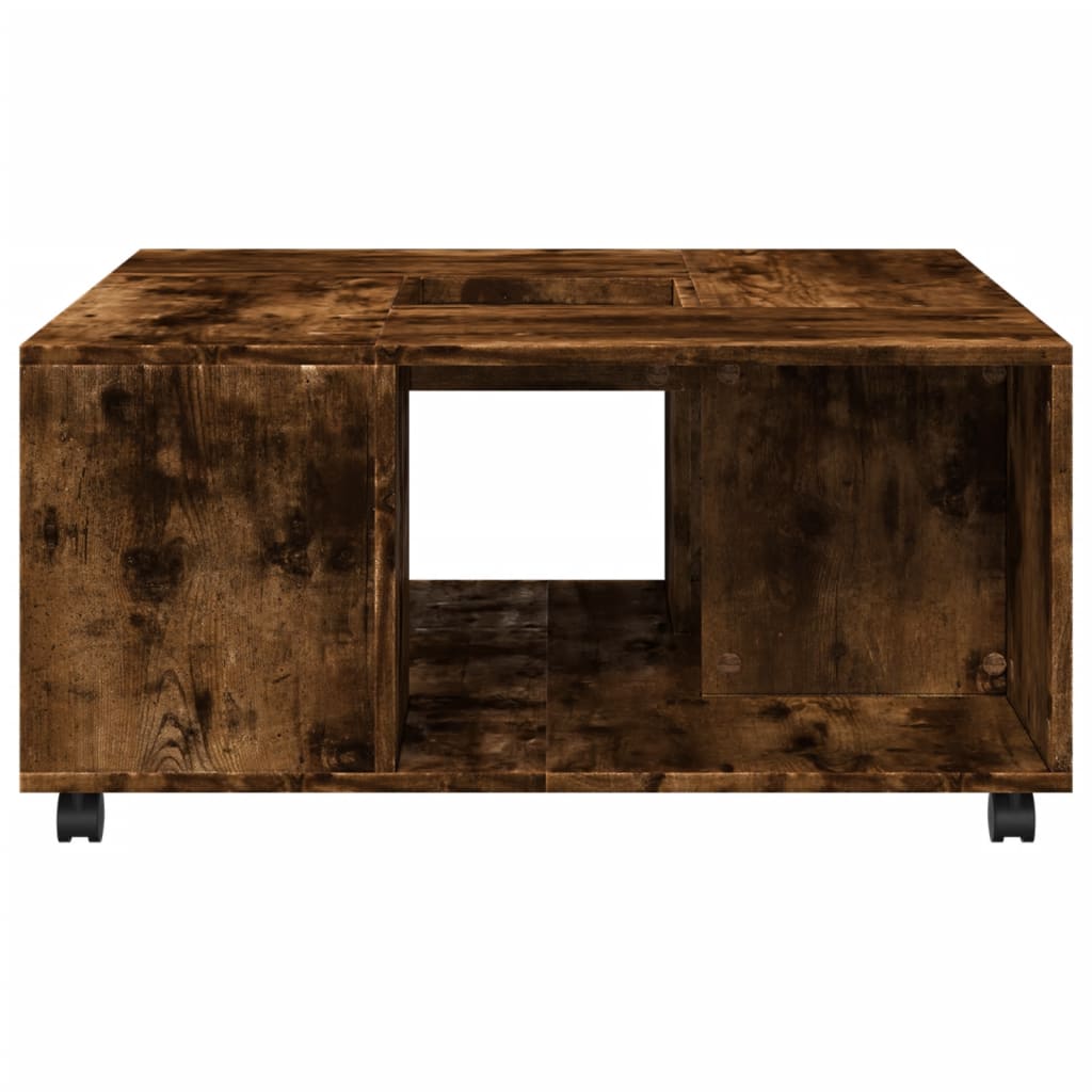 Salongbord Sofabord Røkt Eik 80x80x40 cm
