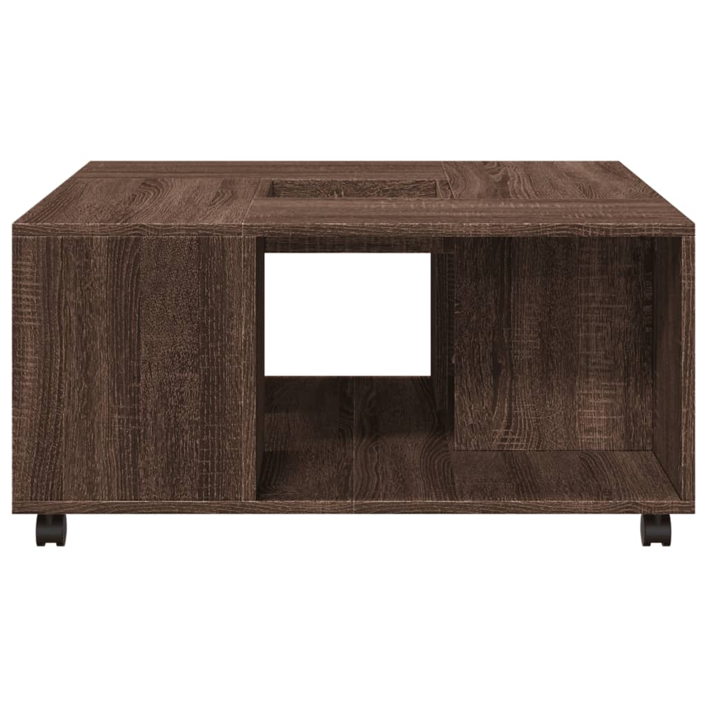Salongbord Sofabord Brun Eik 80x80x40 cm