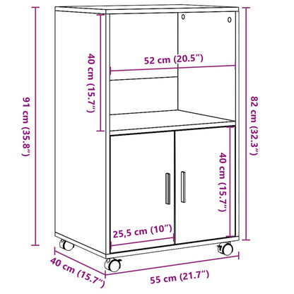 Skap Svart 55x40x91 cm