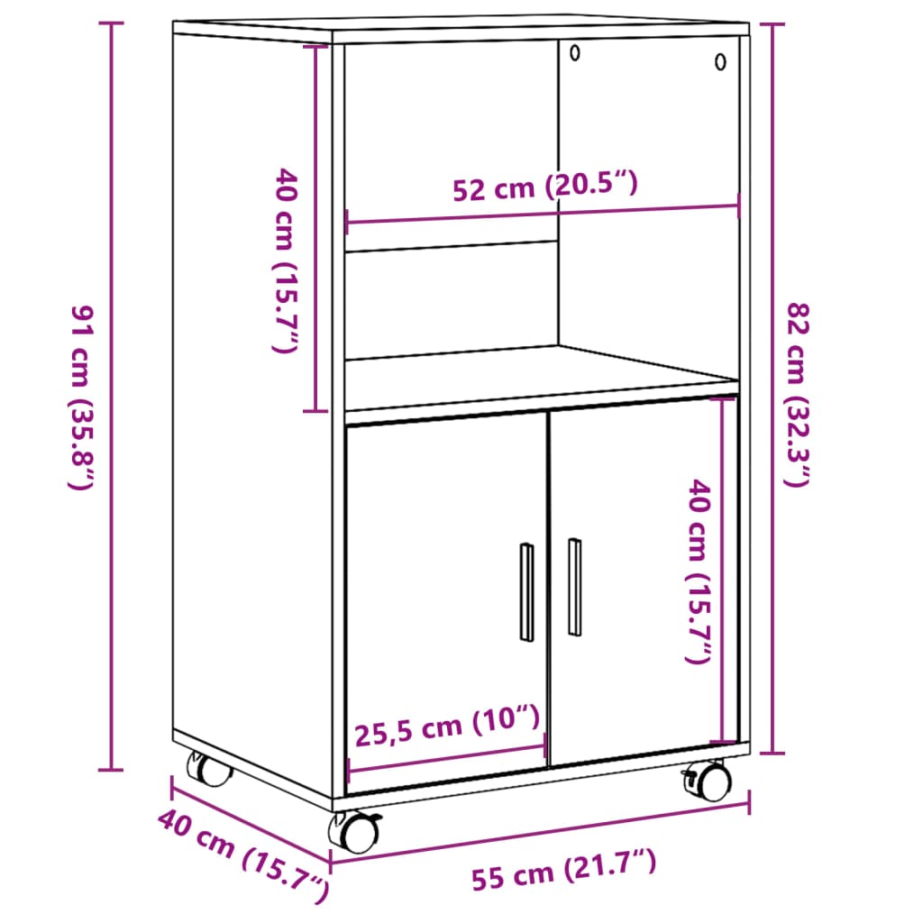 Skap Gammelt Tre 55x40x91 cm