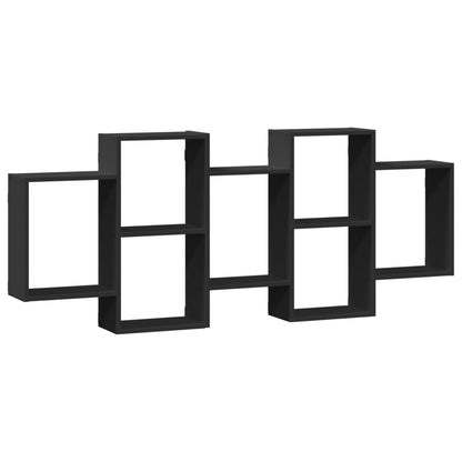 Vegghylle Svart 159x18x65 cm