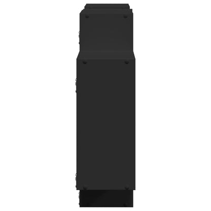 Vegghylle Svart 159x18x65 cm