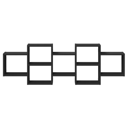 Vegghylle Svart 129x18x42 cm