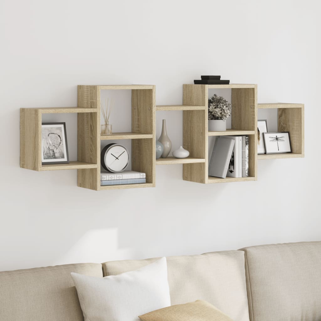 Vegghylle Sonoma Eik 129x18x42 cm