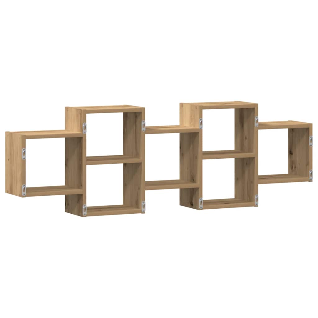 Vegghylle artisan eik 129x18x42 cm konstruert tre